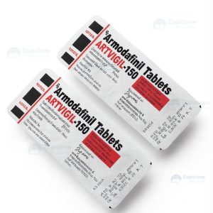 Artvigil 150 Armodafinil tablets blister pack and packaging.